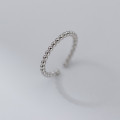A42874 s925 sterling silver fashion simple adjustable design ring