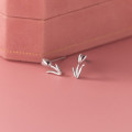 A37980 s925 sterling silver gold stud design elegant earrings