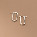 A35904 s925 sterling silver geometric trendy trendy twistU earrings