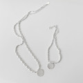 A32881 925 sterling silver short necklace