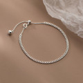 A34241 s925 sterling silver trendy simple fashion chain sweet bracelet