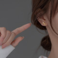 A36614 925 sterling silver rhinestone earrings