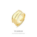 A36252 s925 sterling silver adjustable adjustable wrinkled ring
