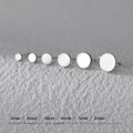 A38341 s925 sterling silver circle stud simple cute piercing earrings