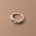 A36980 s925 sterling silver twist weave ring