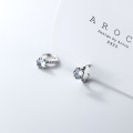 A33623 s925 sterling silver unique fashion thai silver rhinestone stars earrings