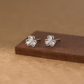 A44499 s925 sterling silver elegant dainty rhinestone stud earrings