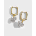A33236 chic design heart sparkling earrings