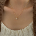 A44147 s925 sterling silver artificial pearl necklace