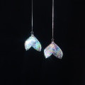 A33676 s925 sterling silver string trendy sweet simple sequin earrings