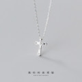 A31270 s925 sterling silver cute chic cross pendant necklace
