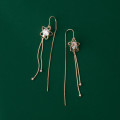 A35594 s925 sterling silver hollowed rhinestone chic earrings
