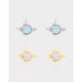 A40972 design geometric stud sterling silver s925 earrings