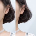 A40400 s925 sterling silver simple elegant rhinestone unique fashion earrings