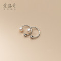 A32356 s925 sterling silver clipon trendy pearlU piercing earrings