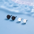 A43582 s925 silver fashion unique simple stud geometric earrings