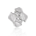 A43603 tree leaf rhinestone simulatedring s925 sterling silver unique ring
