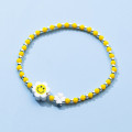 A34950 s925 sterling silver yellow charm bracelet