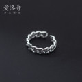 A33546 s925 sterling silver unique fashion simple hollowed adjustable adjustable ring