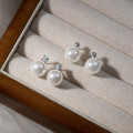 A44926 s925 sterling silver simple rhinestone stud earrings