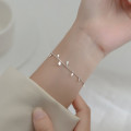 A36093 s925 sterling silver fashion simple teardrop silver chic bracelet