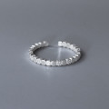 A44317 s925 sterling silver geometric square ring