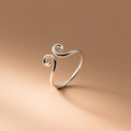 A36299 s925 sterling silver unique bar ring
