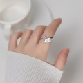 A36257 s925 sterling silver simple swan adjustable ring