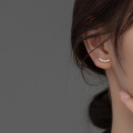 A36833 s925 sterling silver simple fashion sparkling earrings