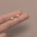 A40093 s925 silver stud trendy elegant sweet artificial opal earrings