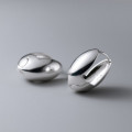 A40964 s925 sterling silver simple unique oval elegant earrings