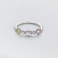 A39208 s925 sterling silver rhinestone simulateddiamondring ring