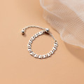 A32176 s925 sterling silver adjustable hollowed chain swee ring