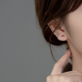A35751 s925 sterling silver trendy rhinestone earrings