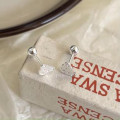 A38707 sterling silver bear simple fashion stud earrings