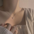 A42759 s925 sterling silver artificial cubic zirconia unique trendy necklace