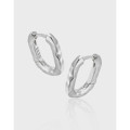 A39383 geometric oval elegant s925 sterling silver earrings