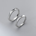 A36198 s925 sterling silver rhombic initial simple women chic ring