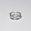 A37011 s925 sterling silver silver heart hollowed ring
