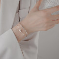 A35000 s925 sterling silver doublelayer sweet charm bracelet