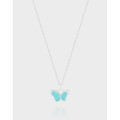 A39881 design butterfly glazed quality sterling silver s925 necklace