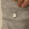 A42744 sterling silver accessory simple unique smilingface necklace