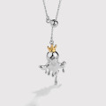 A35320 designs925 sterling silver adjustable crown necklace