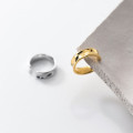 A36575 s925 sterling silver simple irregular clipon piercing ring