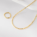 A45205 s925 silver trendy sweet gold ring necklace