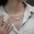 A39019 s925 sterling silver artificial pearl grade necklace