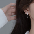 A35644 s925 sterling silver chic rhinestone star earrings