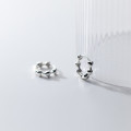 A35808 s925 sterling silver heart simple trendy earrings