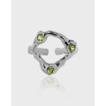 A36590 design minimalist irregular cubiczirconia sterling silver adjustable ring