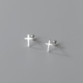 A35747 s925 sterling silver cross earrings